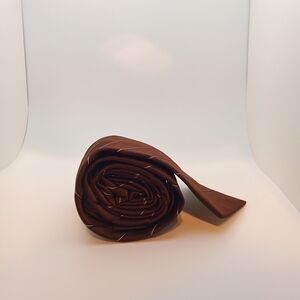 Envoy Vintage Brown On Brown, White Striped Men's Neck Tie!